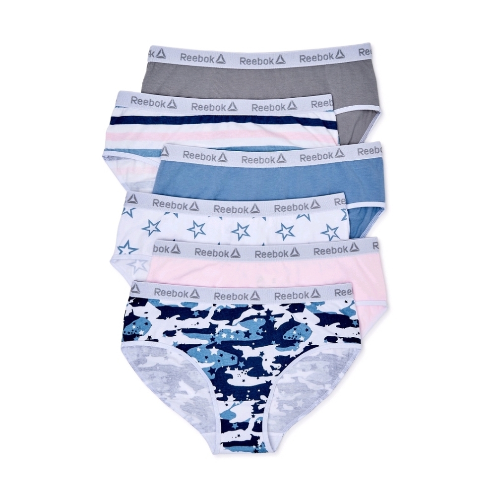 🤑6pack Reebok Hipsters Youth Sizes M 8-10